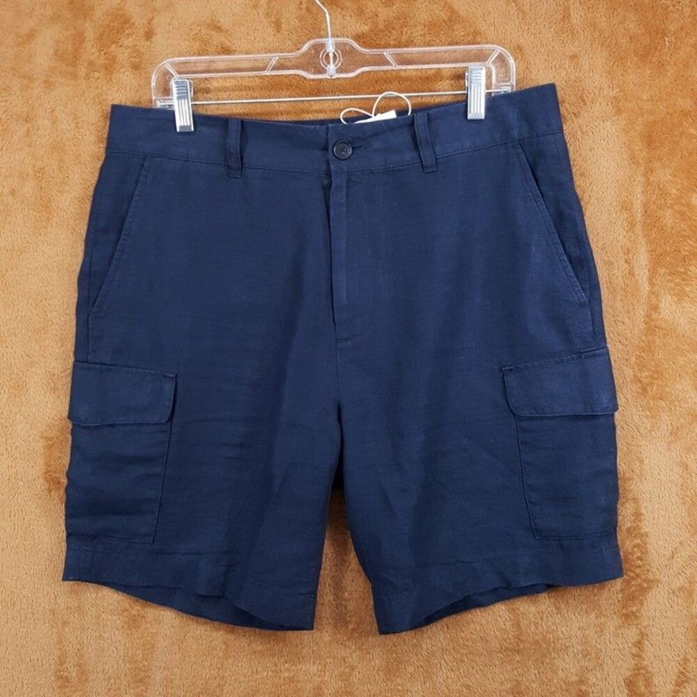 VINCE Shorts Mens Size 32 Blue Lightweight Cargo Pockets Breathable $245